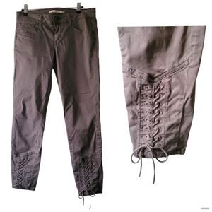 Size 28 VINCE whipped skinny pants, lace up legs, mink color, great condition